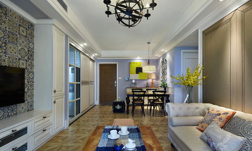 貴陽華潤國際社區裝修案例,小美式風格裝修設計
